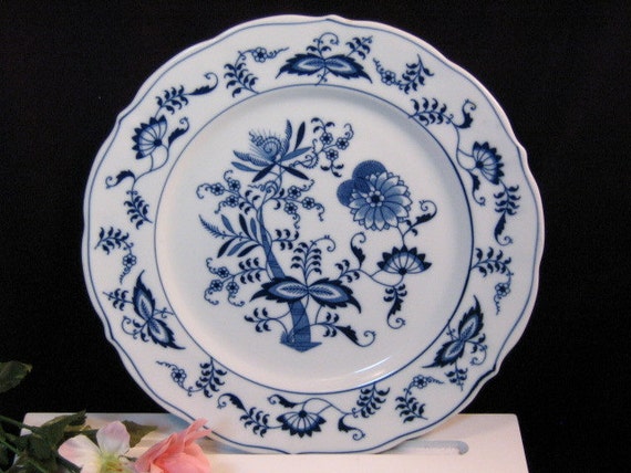 Items Similar To Vintage Blue Danube China Blue Salad, Bread And Butter 