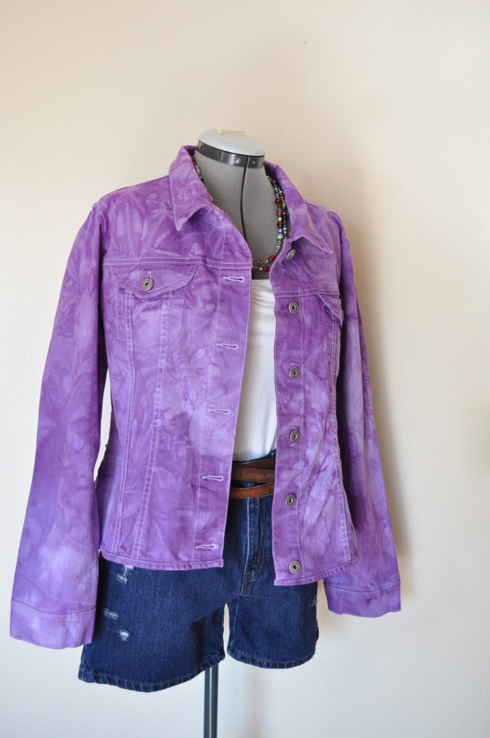 lavender purple jean jacket