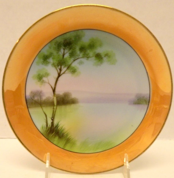 Beautiful Hand Painted Noritake Japan Scenic Plate
