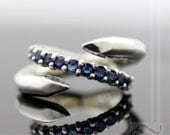 Tough As Nails - Sapphire Anniversary Band in sterling Silver