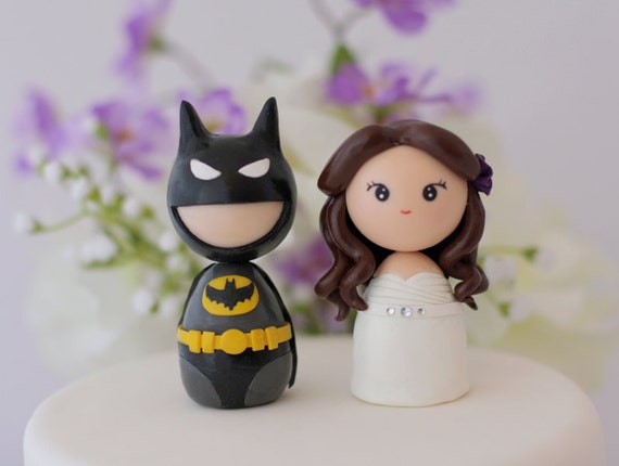 Custom Wedding Batman cake toppers by Chikipita on Etsy