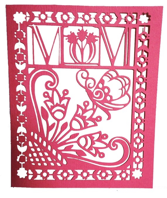 Download Papercut Mother's Day card/silhouette flower by cwagenblass9