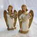 2 vintage ANGEL figurines - made in JAPAN - harp, accordion