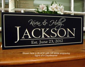 Carved Wedding sign Bridal Shower gift Carved 8 x 20, Picture Wall Personalized Family Name Sign Wedding Gift