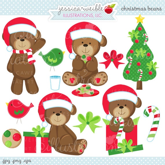 christmas teddy bear clip art free - photo #28