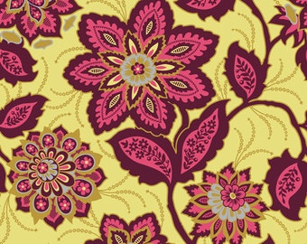 Joel Dewberry Heirloom- JD53 Ornate Floral Garnet