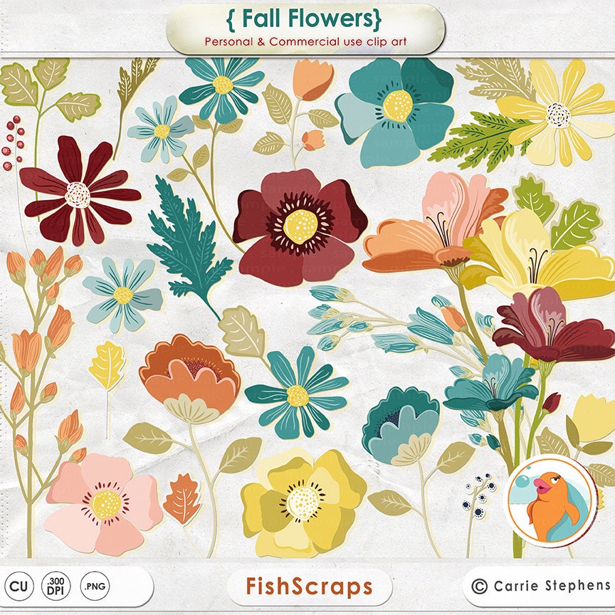 free clipart of fall flowers - photo #28