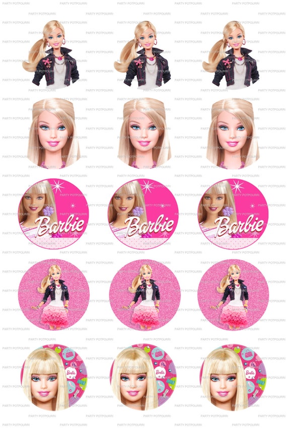 Items similar to INSTANT DOWNLOAD ~ Barbie Bottle Cap 4x6 Collage Sheet ...