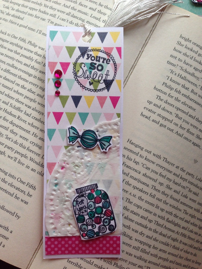 Personalised paper bookmark custom paper bookmark Handmade