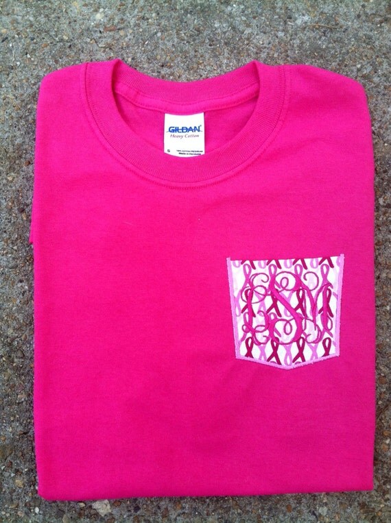 Items similar to SALE Breast Cancer Pocket Tee on Etsy