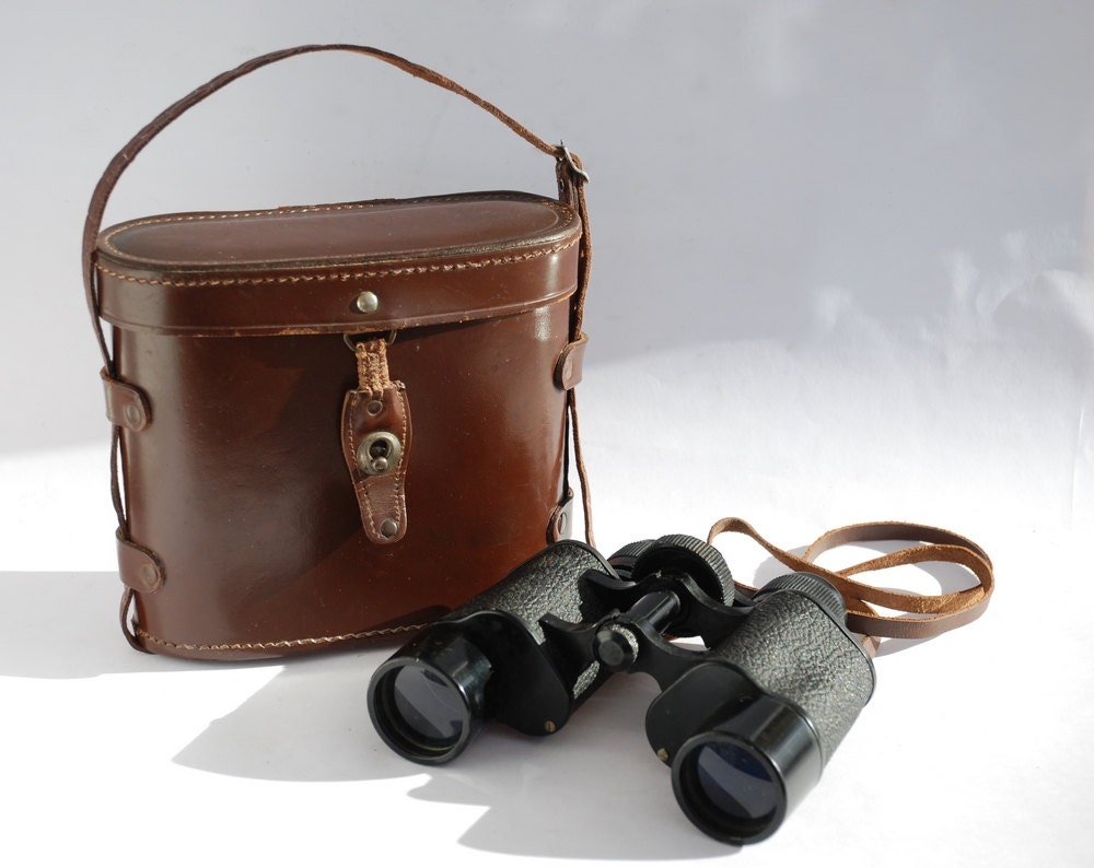 Binoculars with Leather Case French by FrenchTouchBoutique
