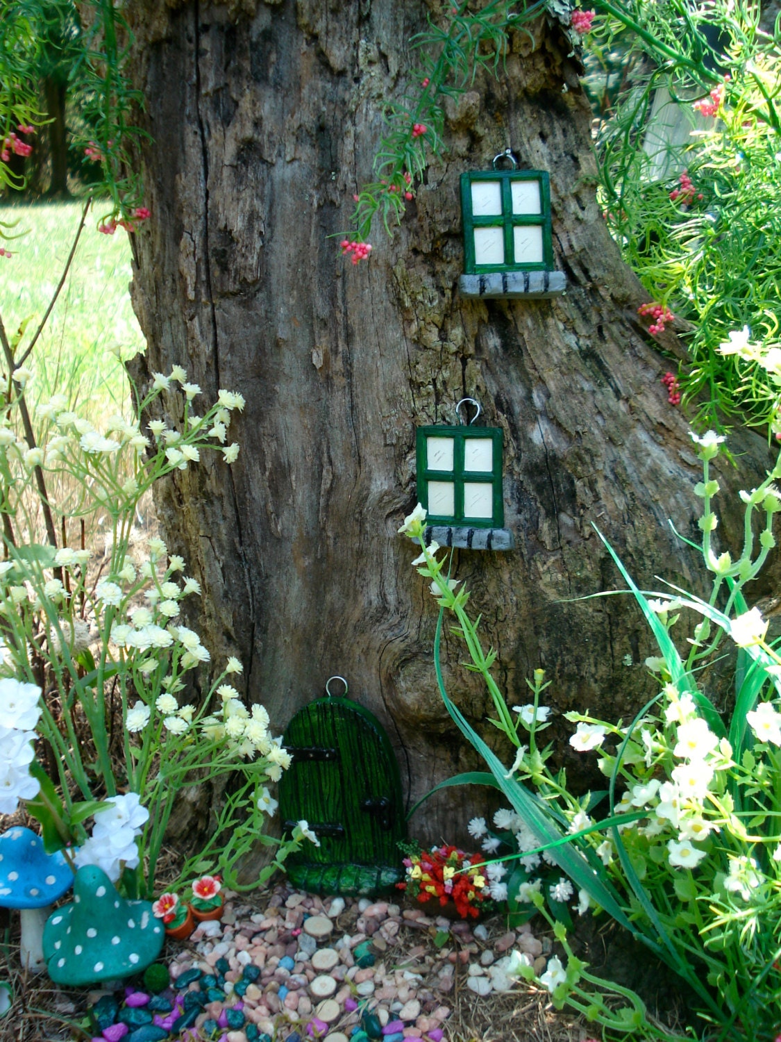 outside decor Enchanted Fairy Door Set Fairy by FairybehindtheDoor