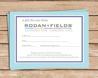 Rodan and Fields Gift Certificates