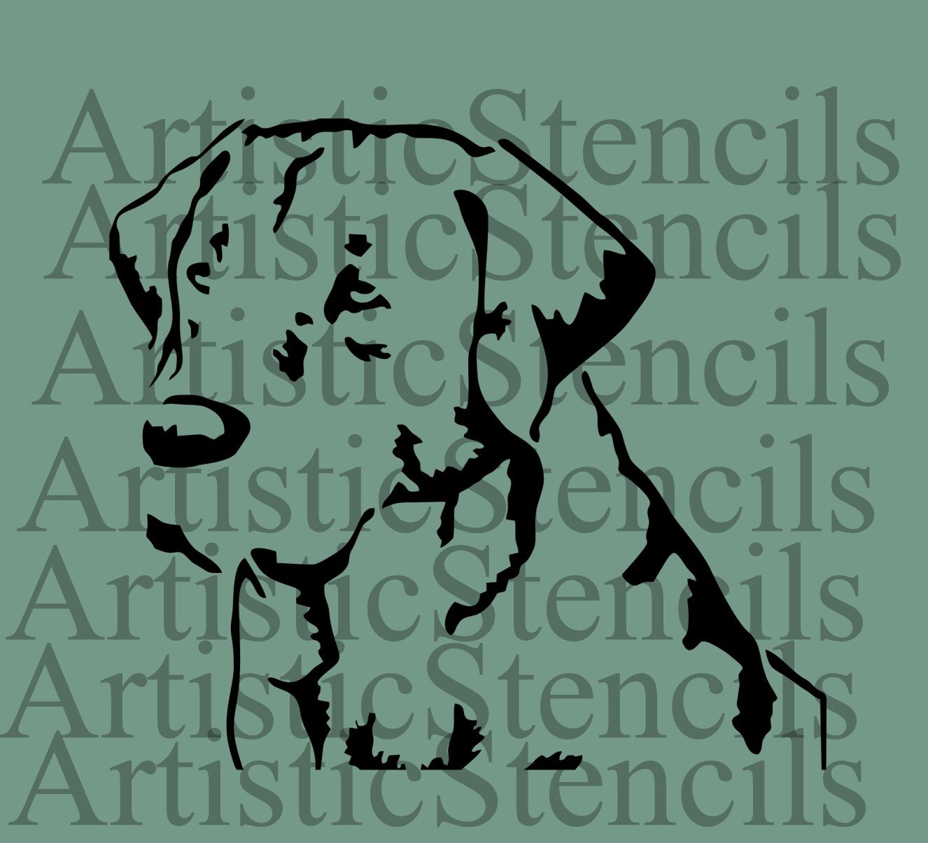 Stencil Lab Dog Head 10 Inch