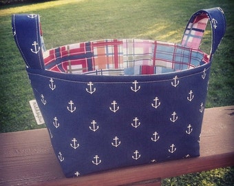 Anchor Basket-Anchor Fabric Storage Basket- Anchor Baby Gift- Fabric Basket