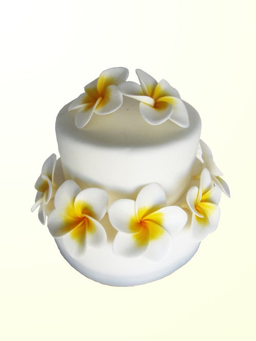 edible sugar plumerias large set of 6