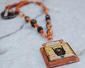 Sale was 80 now 60 dollars Bat Necklace Handmade Bezel Chainmaille Necklace Copper Jewelry