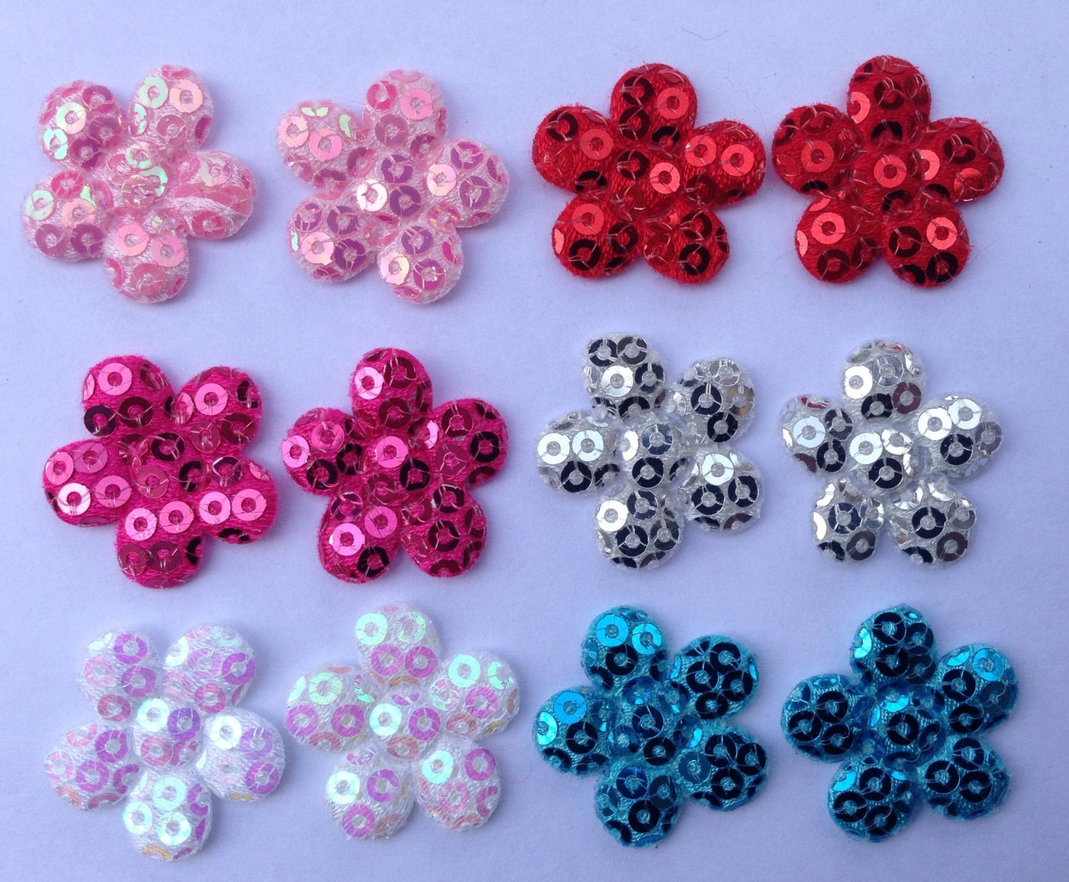 Sequin Flower Appliques for Making your own by