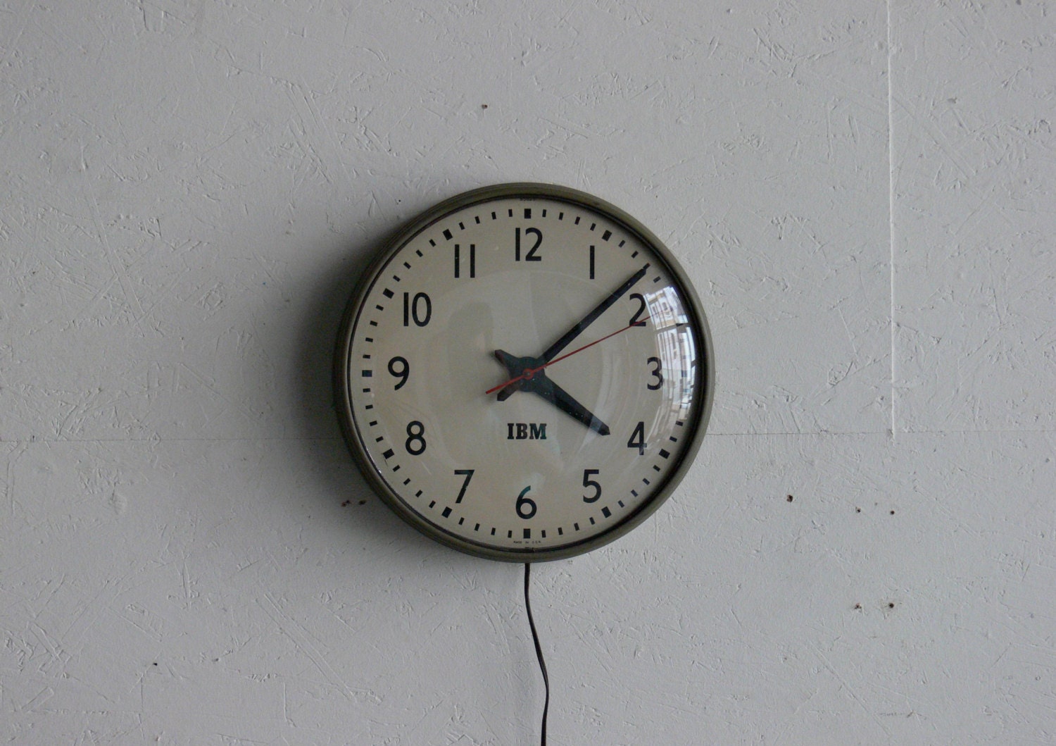 Vintage Industrial IBM Wall Clock