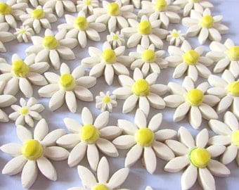 Ceramic Mosaic Tiles-Daisy Flower tiles-ceramic mosaic tiles - Sunflower yellow flowers