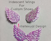 Iridescent Angel Wings For Custom Converse Vans and Toms Shoes