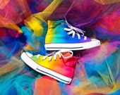 Kids Rainbow Custom Converse Shoes