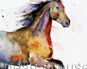 HORSE 16 x 20" Colorful Watercolor Print by Dean Crouser HORSE 16 x 20" Colorful Watercolor Print by Dean Crouser
