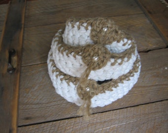 Clearance Beach Decor Crocheted Bowls