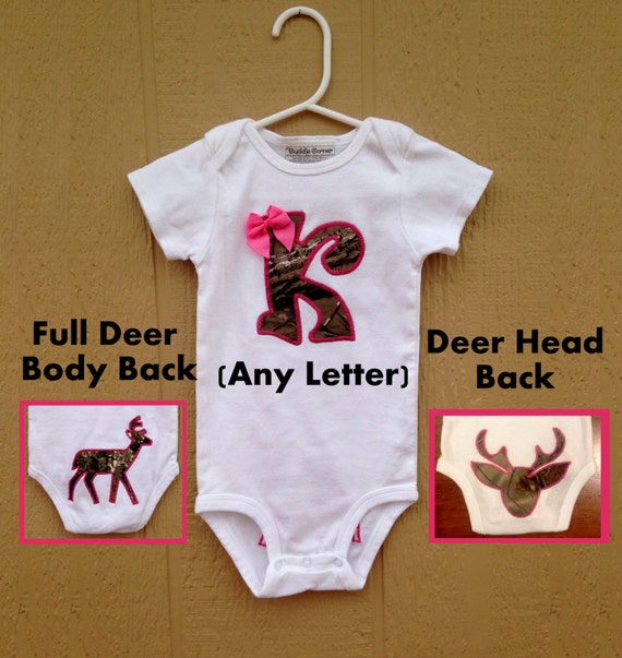 Items similar to Camouflage Personalized Onesie for Girl Baby Girl Clothes Outdoorsman