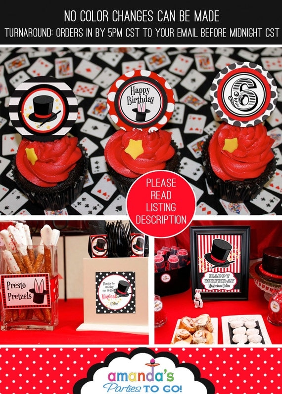 Magic Party Birthday -SALE - Magic Printable Party Collection by Amanda's Parties To Go Il_570xn