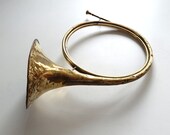 French Antique Hunting Horn in Brass