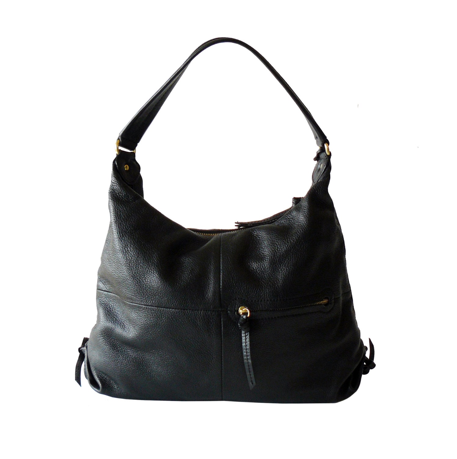 Reserved / Ellen Tracy Black Leather Hobo Shoulder Bag