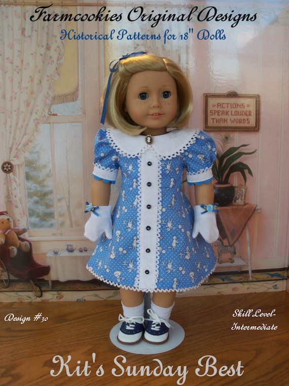 PDF Sewing PATTERN / Kit's Sunday Best / Clothes for American Girl Kit, Ruthie or Molly