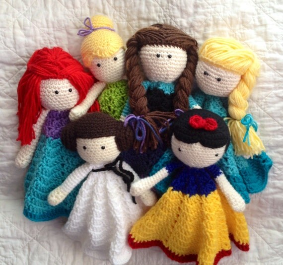 Princess Lovey/ Security Blanket/ Plush Doll/ Stuffed Toy