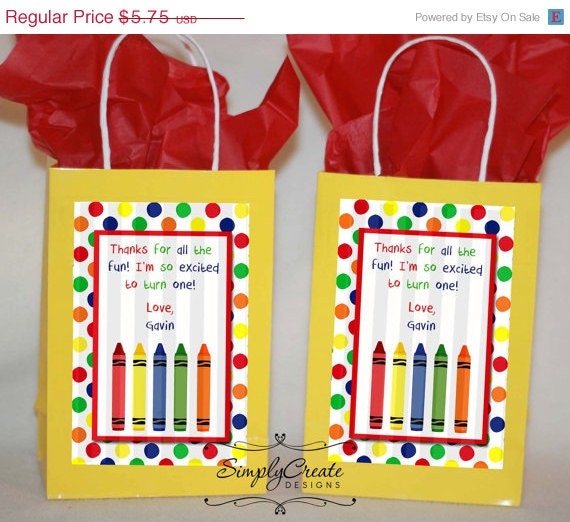 1st Birthday Favor Tag DIGITAL File 4x6 Jpeg Digital File Personalized Il_570xn