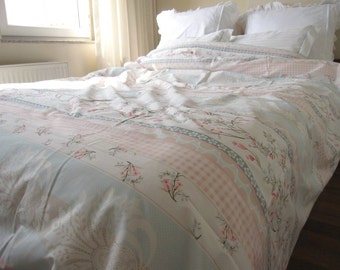pastel pale blue pale pink mint green floral damask print cotton duvet cover cal king queen pastel pale blue pale pink mint green floral damask print cotton duvet cover cal king queen