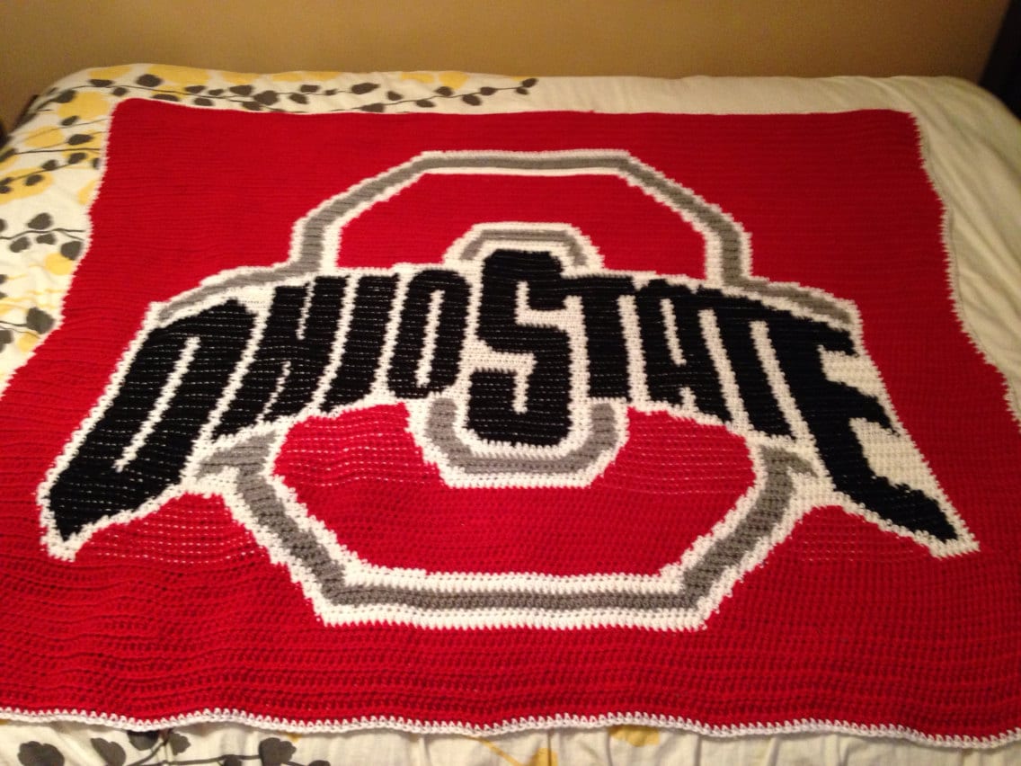 free crochet pattern for ohio state afghan