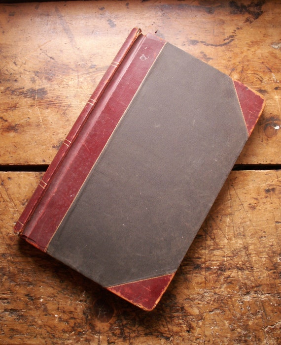 Vintage Large Leather Bound Ledger Book
