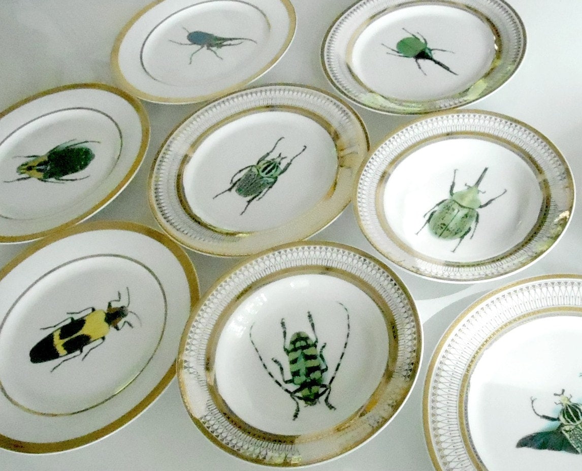 Sale Gold Porcelain Buginsect Dinner Plates - Funky Dishes Custom Plates Custom Dinnerware Custom Porcelaincustom Tableware Customized Tablewaresilver Dinnerware Silver Dishessilver Plates sale gold porcelain buginsect dinner plates - funky dishes custom plates custom dinnerware custom porcelaincustom tableware customized tablewaresilver dinnerware silver dishessilver plates