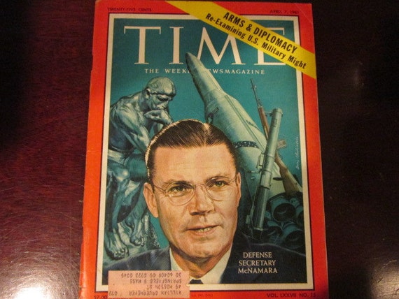 Collectible Time Magazine April 7 1961 Defense by TFSloan on Etsy