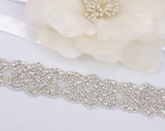 Nina - Rhinestone Bridal Belt Sash