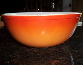Orange Glo 404 Vintage Pyrex Nesting Mixing Bowl 4 Quart