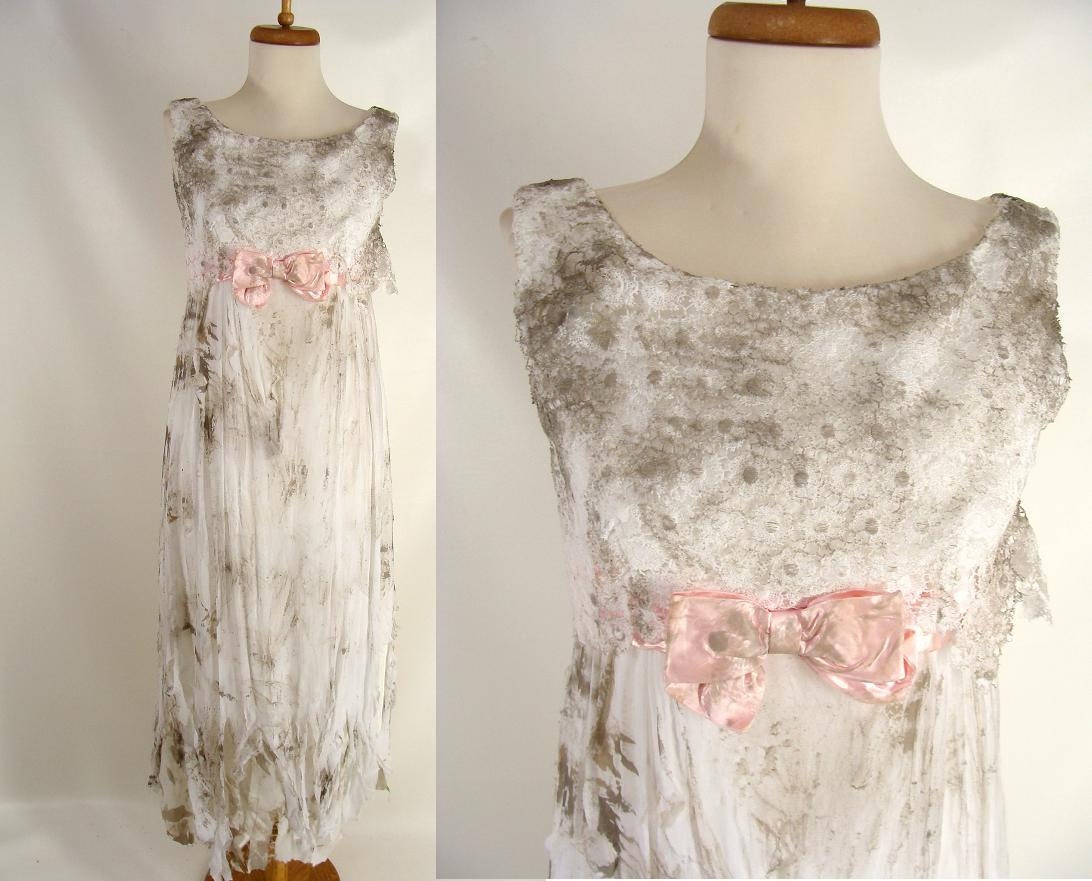 Dirty Zombie Wedding Dress. Zombie Bride. BLOOD OPTIONAL.