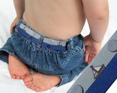 Toddler Belt - "Sailboats" - Elastic Snap Belt