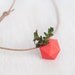 Miniature Icosahedron in Coral: A Wearable Planter