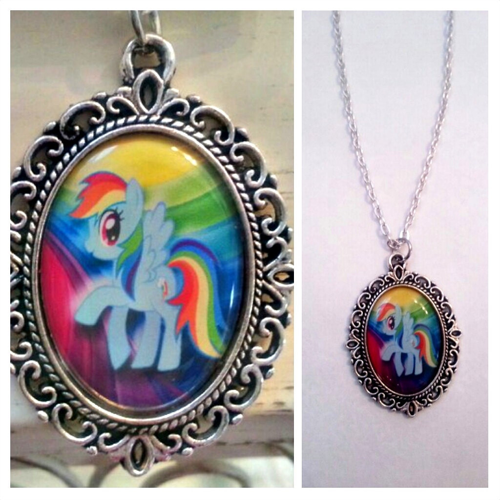 My little pony necklace pendant Rainbow Dash Rainbow Dash