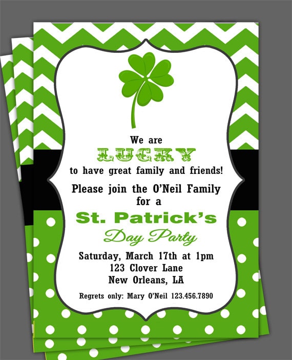 Free Printable St Patrick S Day Invitation Template