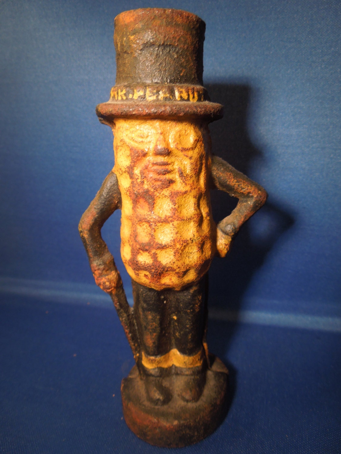 Vintage Mr. Peanut Cast Iron Bank by OpheliasVintageAttic on Etsy