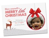 Printable Custom Christmas Photo Card - Merry Little Christmas Il_170x135