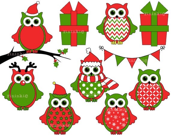 christmas owl clip art free download - photo #28